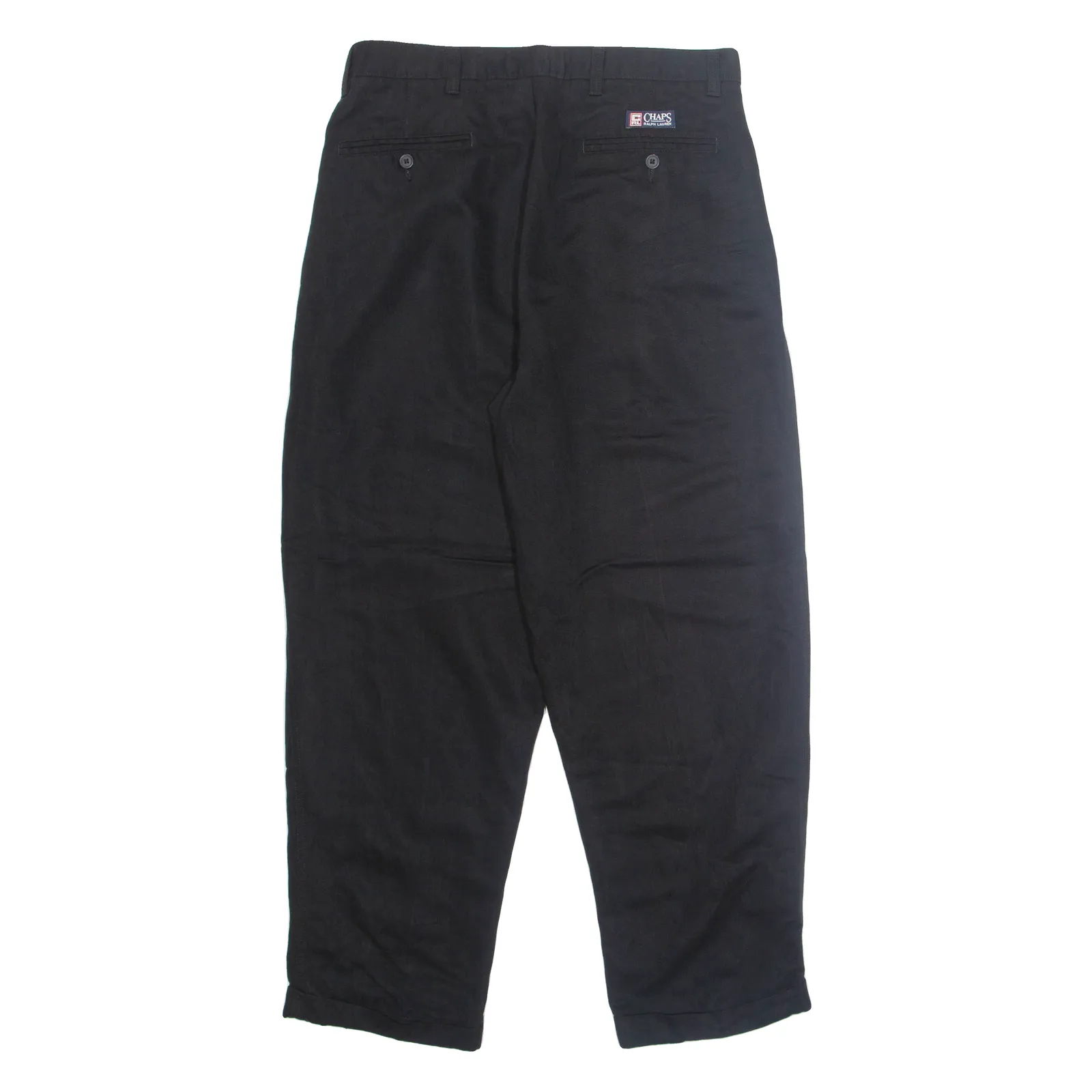CHAPS Chino Workwear Mens Trousers Black Regular Straight W34 L30
