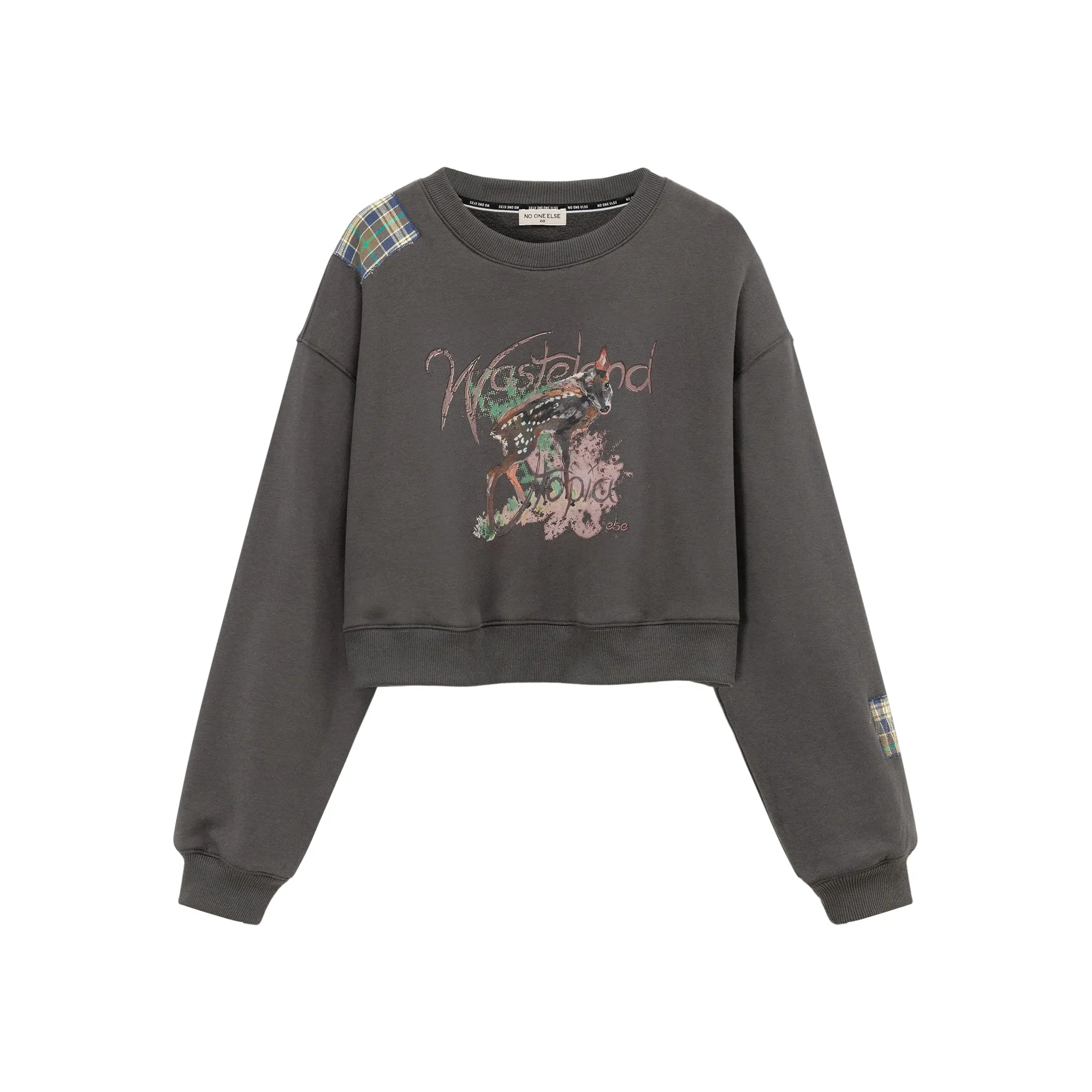Check Patch Vintage Sweatshirt