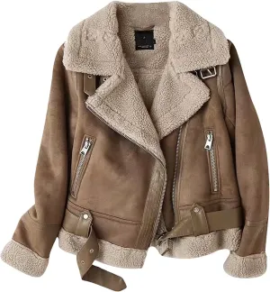 ChicCrate Women's Fleece Lined Winter Coat Sherpa Jacket Fashion Warm Clothes Casual Outerwear