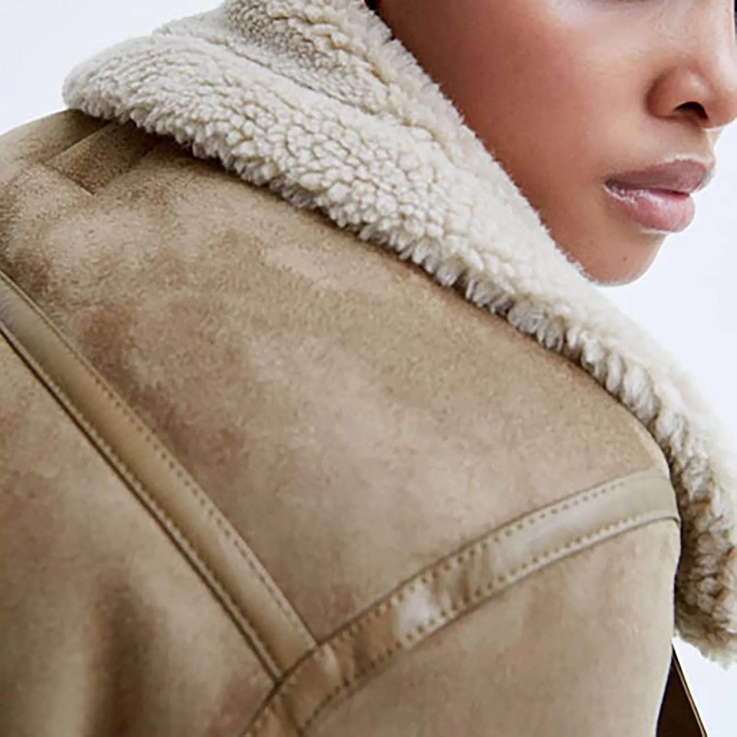 ChicCrate Women's Fleece Lined Winter Coat Sherpa Jacket Fashion Warm Clothes Casual Outerwear