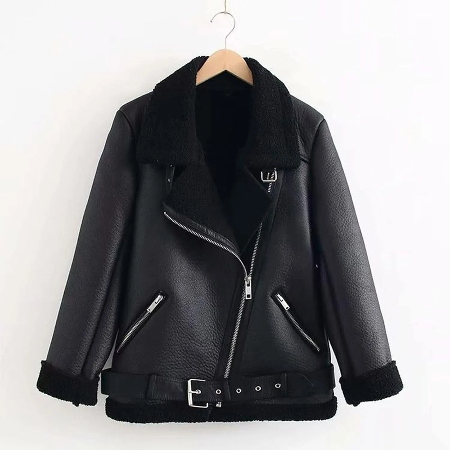 ChicCrate Women's Fleece Lined Winter Coat Sherpa Jacket Fashion Warm Clothes Casual Outerwear