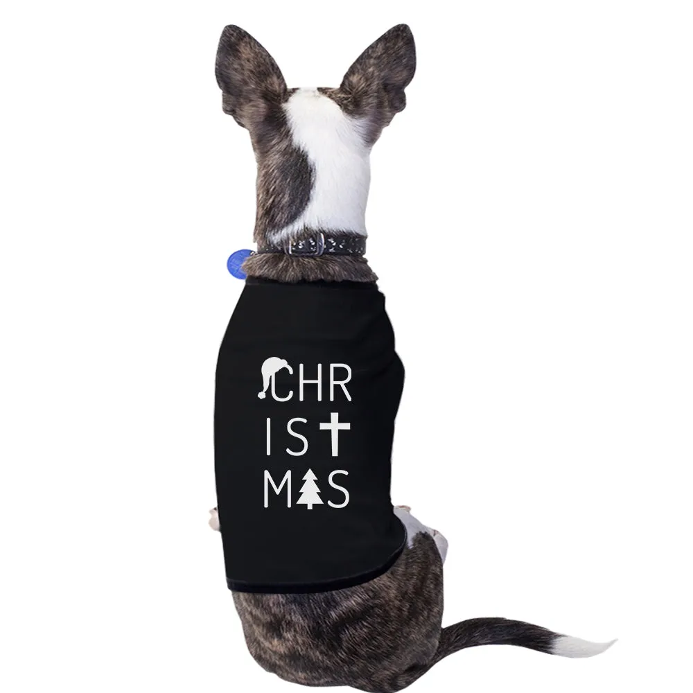 Christmas Letters Pets Black Shirt