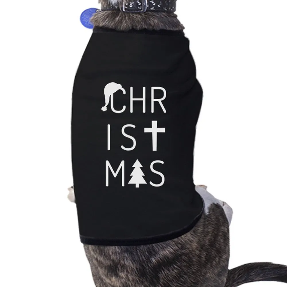 Christmas Letters Pets Black Shirt