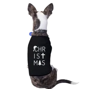 Christmas Letters Pets Black Shirt