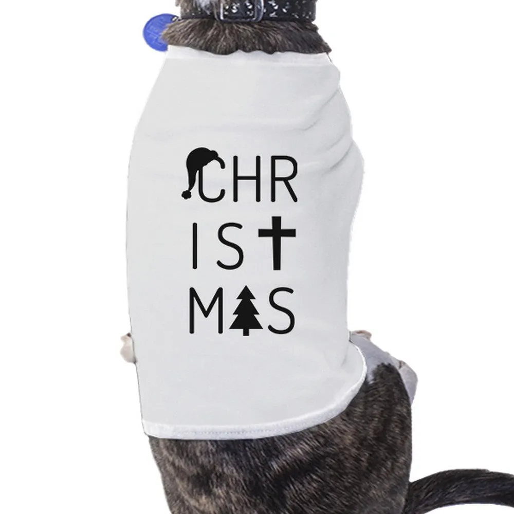 Christmas Letters Pets White Shirt