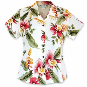 cloud hawaiian lady blouse