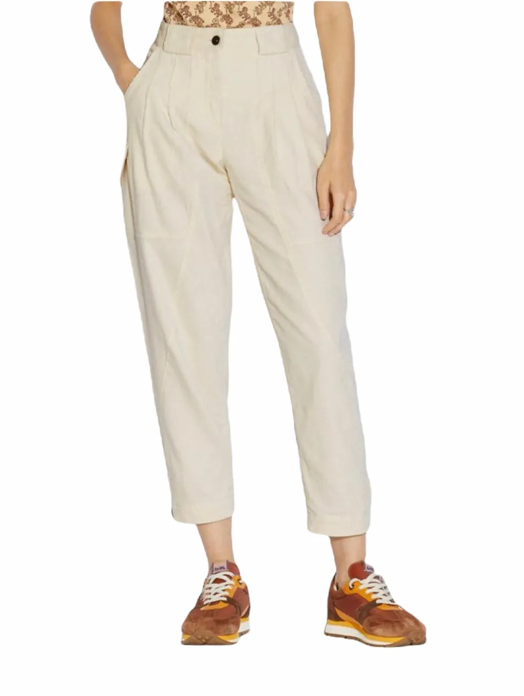 Coach Corduroy Trousers. Cream