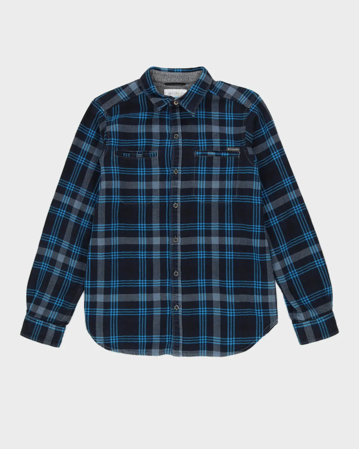 Columbia Blue Checked Flannel Shirt - M