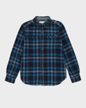 Columbia Blue Checked Flannel Shirt - M