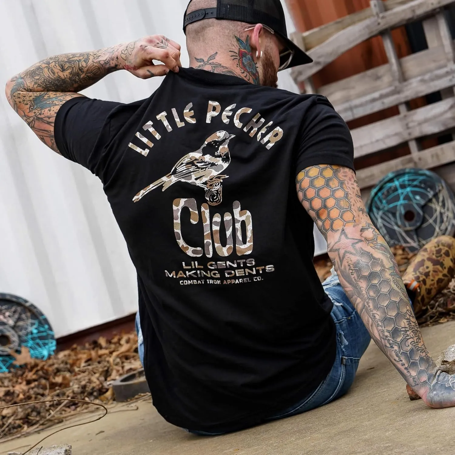 Combat Iron Men's Graphic Tees | Lil Gents Making Dents Men's Club | Mens Graphic T-Shirts