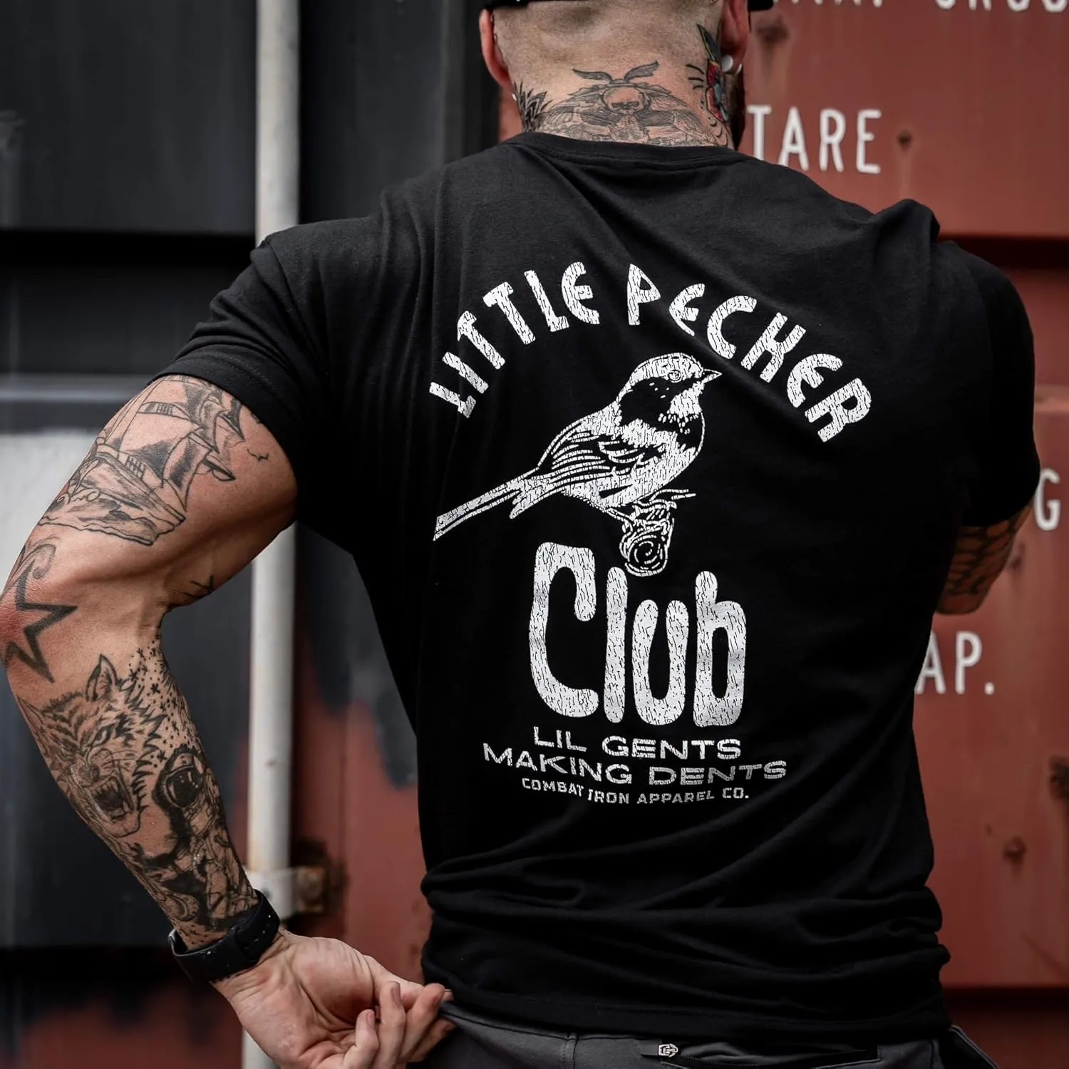 Combat Iron Men's Graphic Tees | Lil Gents Making Dents Men's Club | Mens Graphic T-Shirts