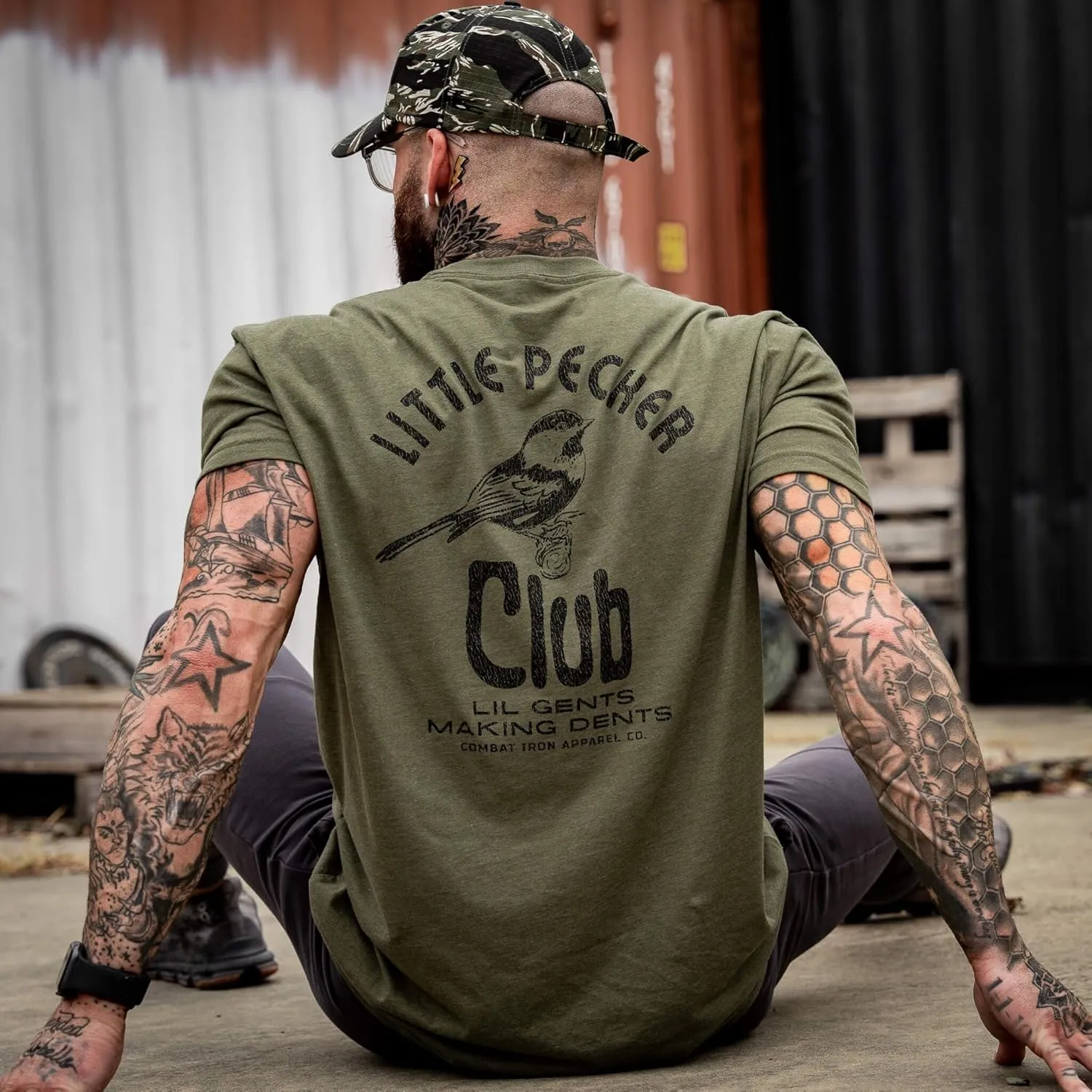 Combat Iron Men's Graphic Tees | Lil Gents Making Dents Men's Club | Mens Graphic T-Shirts