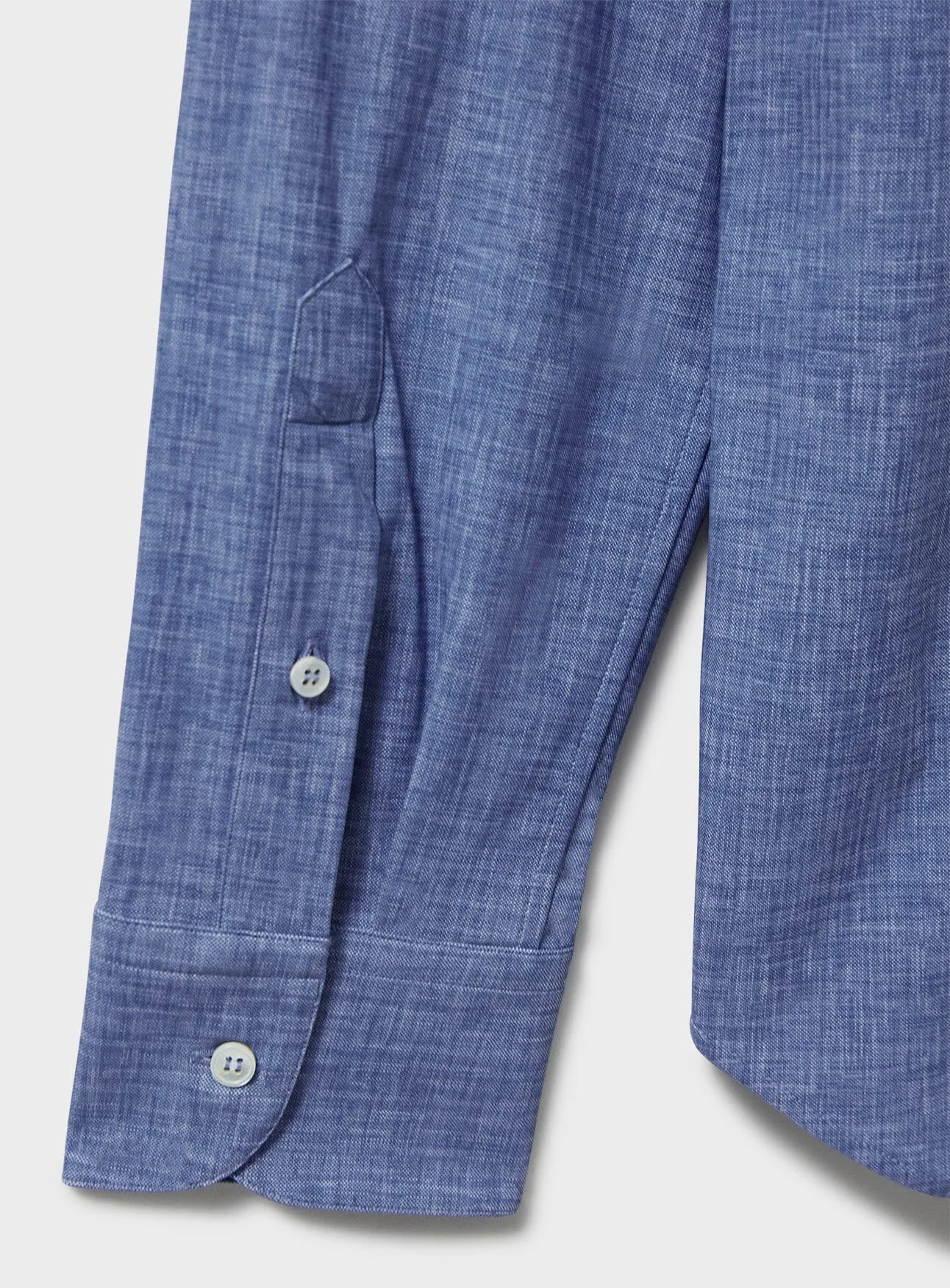 Comfort Shirt Blue Slub Cut Away Shirt