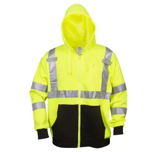 Cordova Zipper Closure Hi Vis Sweatshirt COR-BRITE Type R Class 3 Hood - SJ40