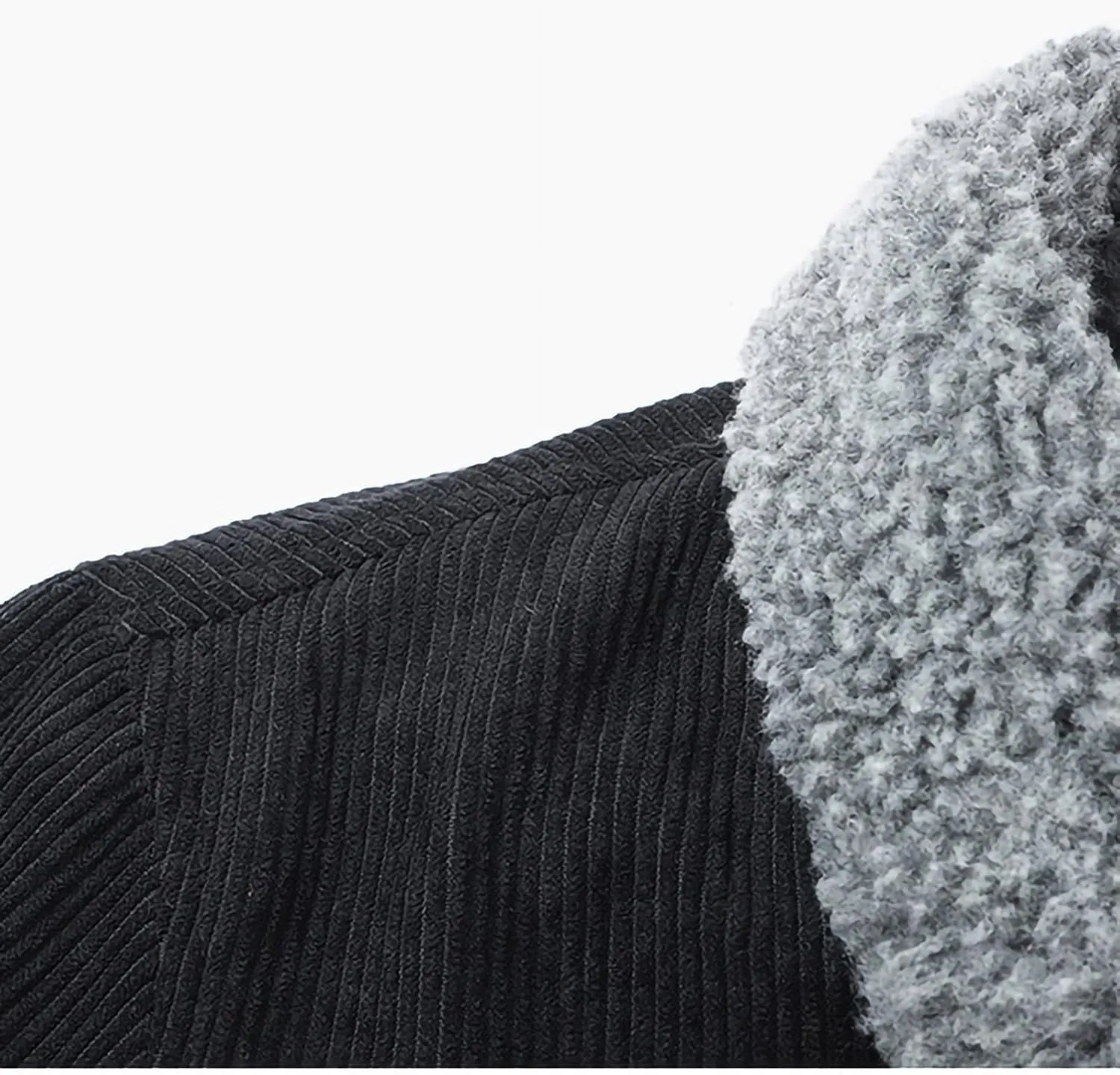 Corduroy Jackets for Men Winter Coats Warm Sherpa Lined Jacket Casual Outerwear with Pocket Fleece Jacket 2024