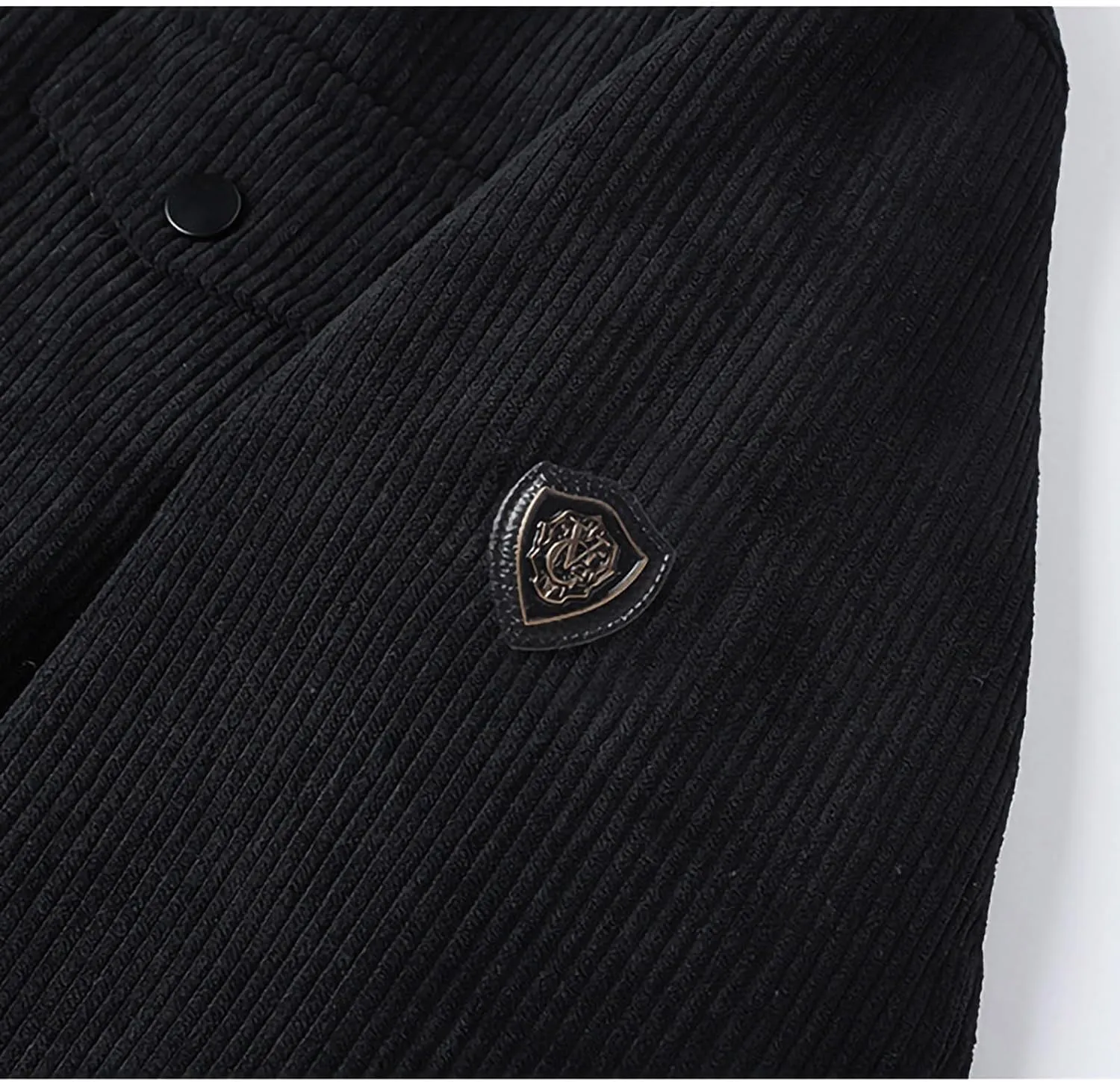 Corduroy Jackets for Men Winter Coats Warm Sherpa Lined Jacket Casual Outerwear with Pocket Fleece Jacket 2024