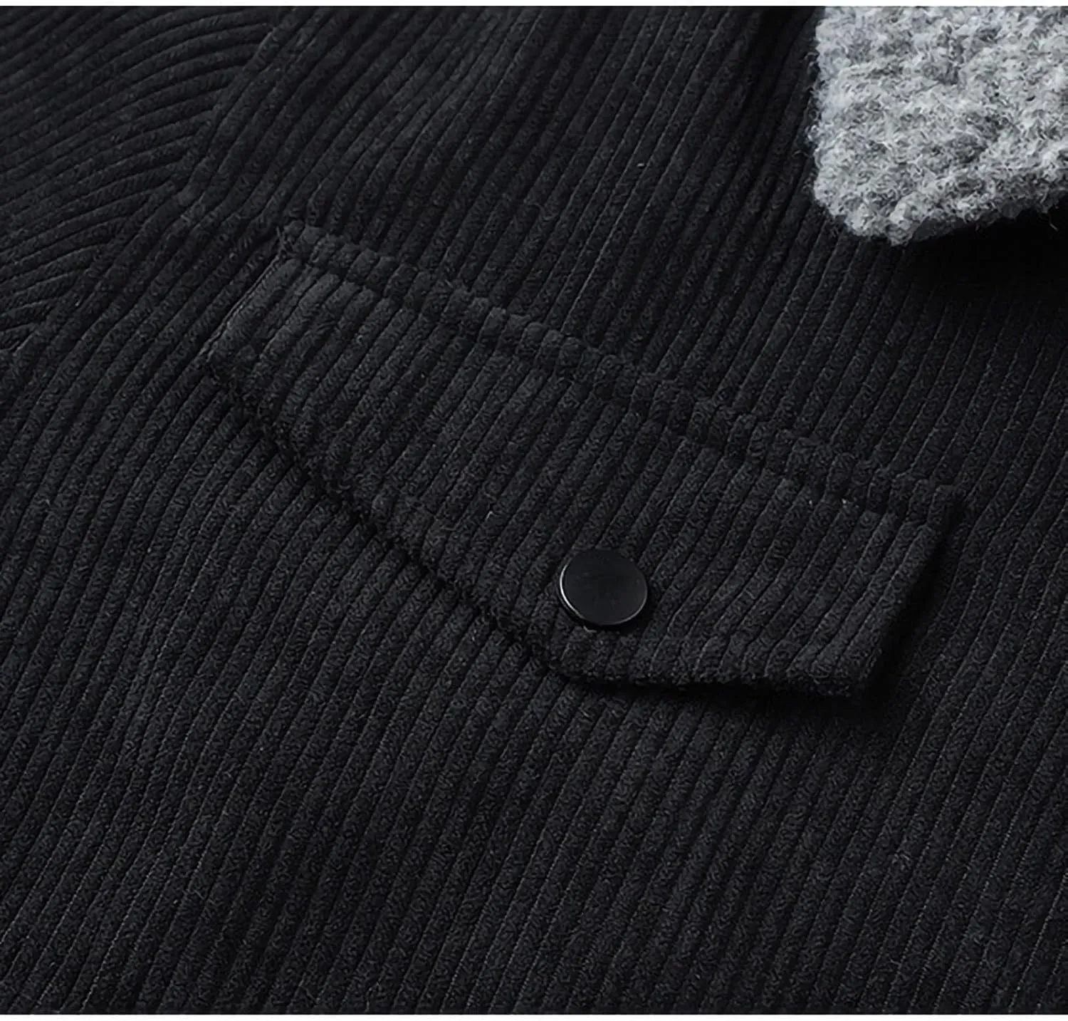 Corduroy Jackets for Men Winter Coats Warm Sherpa Lined Jacket Casual Outerwear with Pocket Fleece Jacket 2024