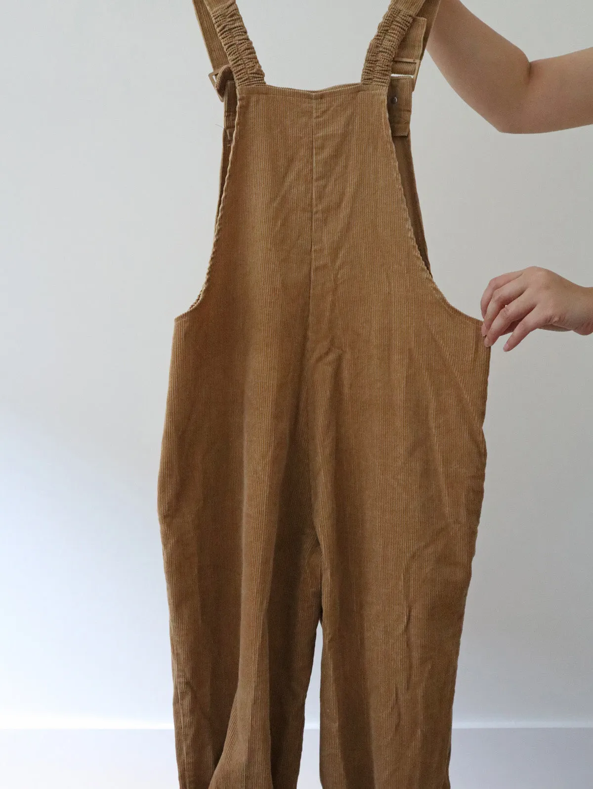 Corduroy Pleated Overalls (XL)