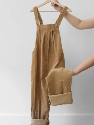 Corduroy Pleated Overalls (XL)