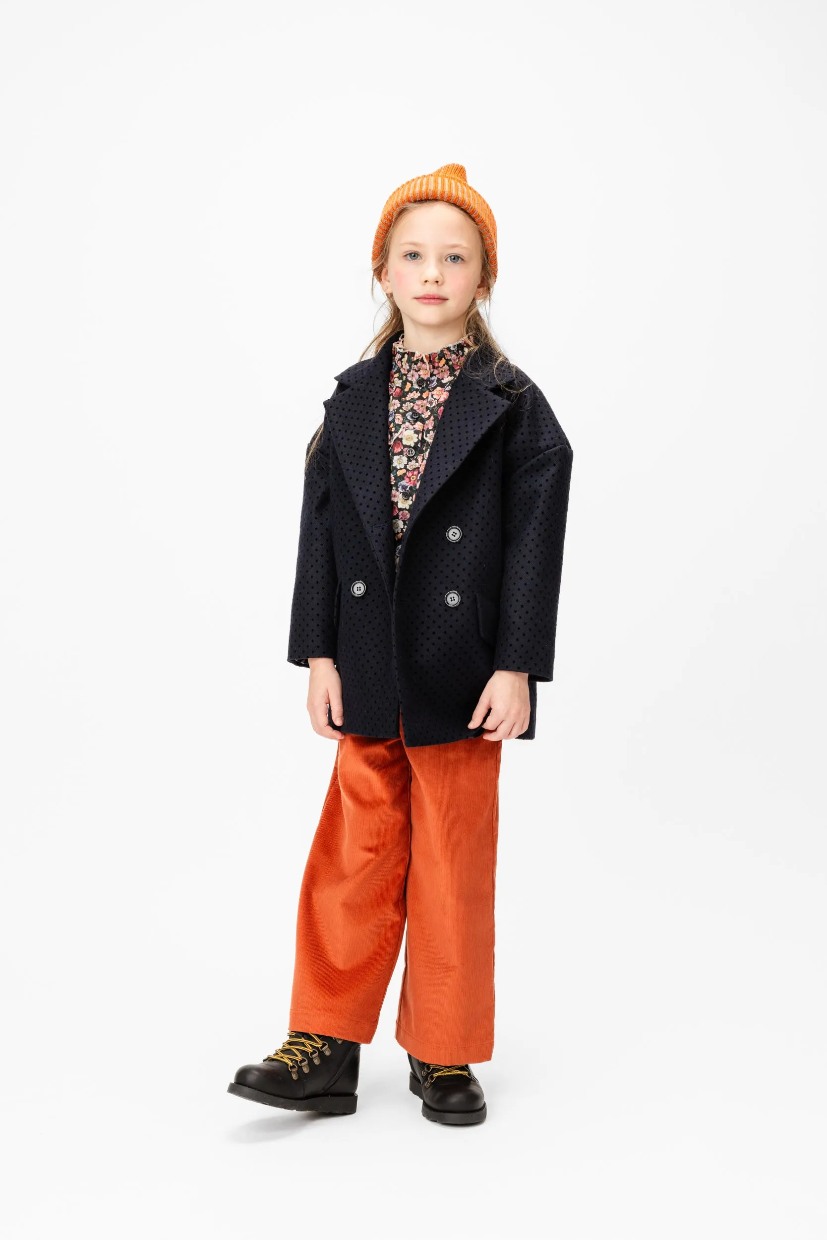 Corduroy Wide Trousers Henri, Orange