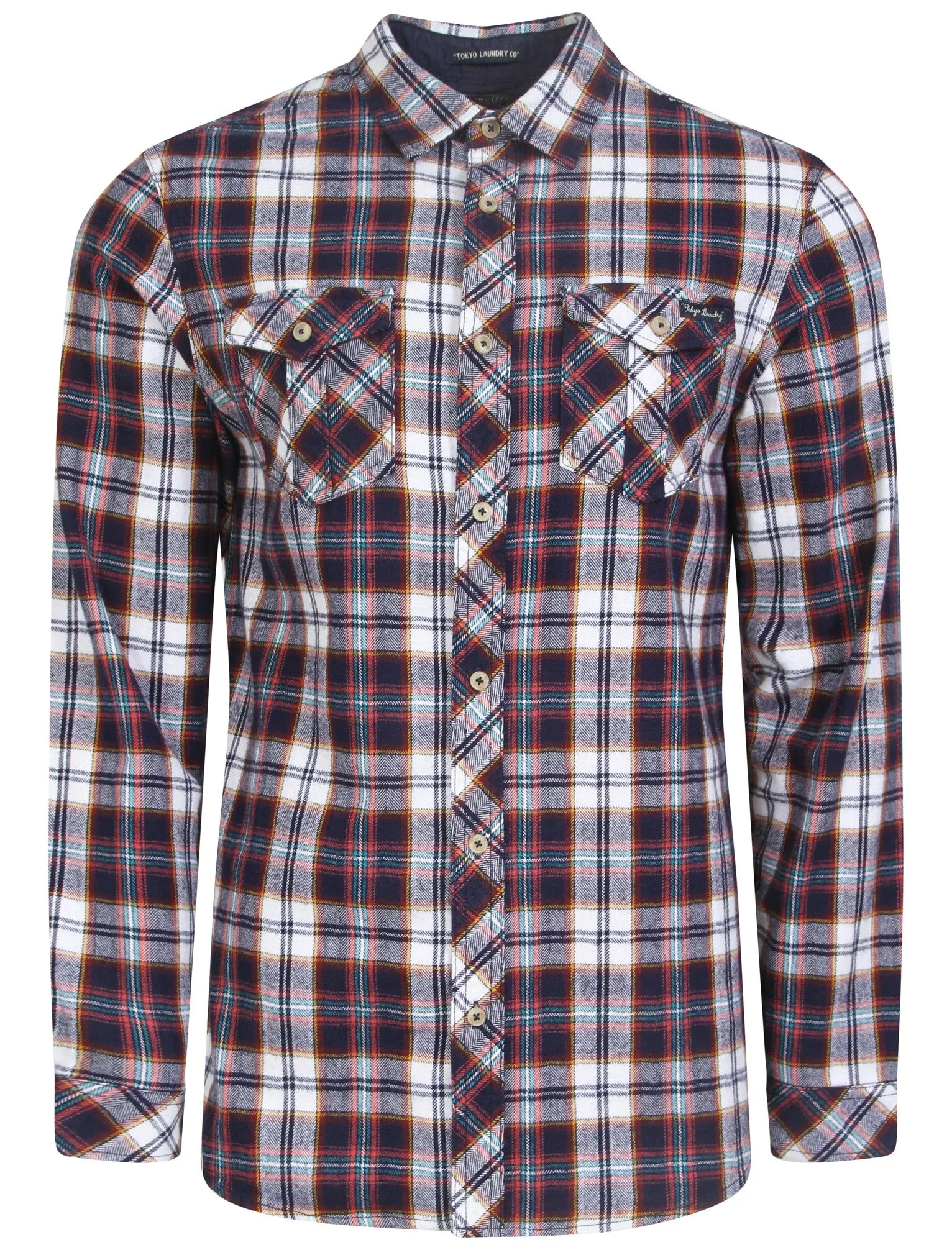 Cotton Flannel Checked Shirt in Cardinal Red - Tokyo Laundry