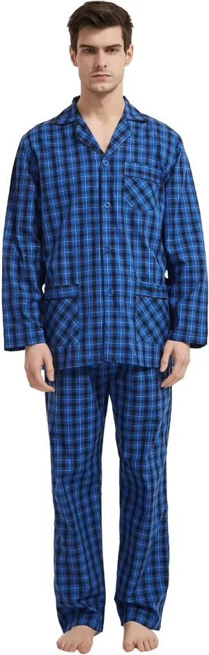 cotton pajama set for men 100% cotton pajamas soft PJS