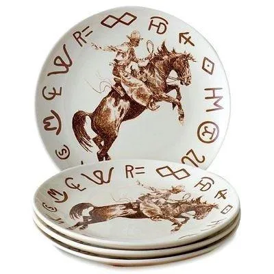 Cowboy Bronc & Brands Dinnerware