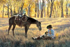 Cowboy Lunch Break - Western Art