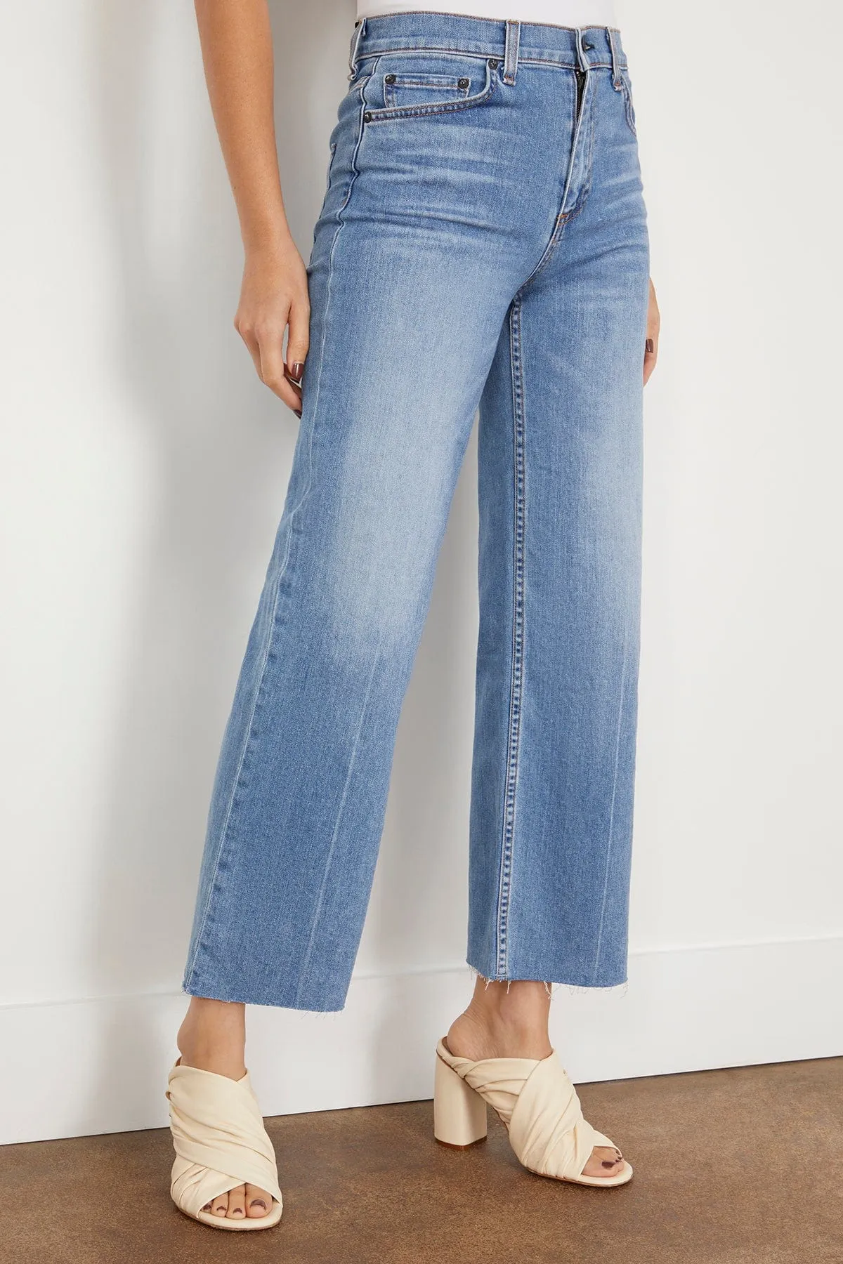 Crop Wide Leg Jean in Keel Over