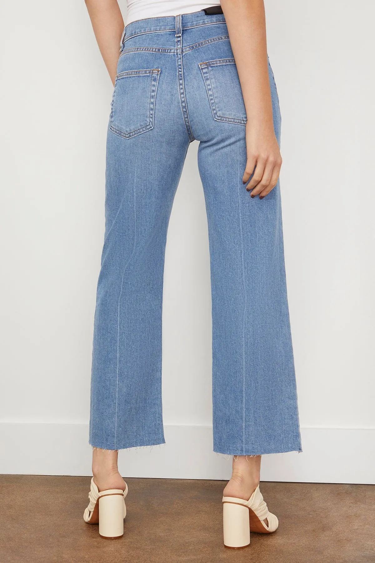 Crop Wide Leg Jean in Keel Over