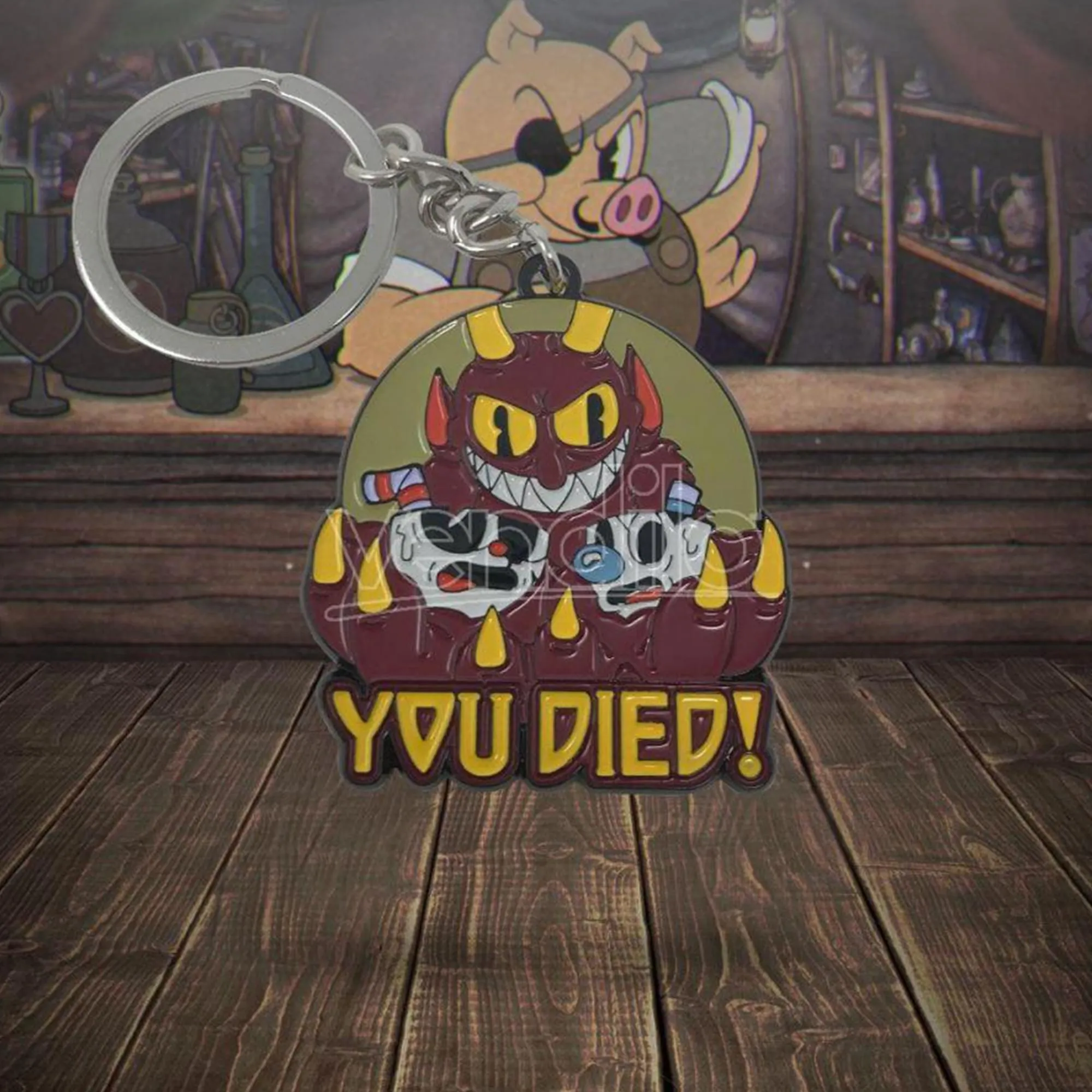 Cuphead Limited Edition "You Died" Key Ring