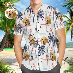 Custom Dog Face Hawaiian Shirt Custom Tropical Shirt Personalized Hawaiian Shirt