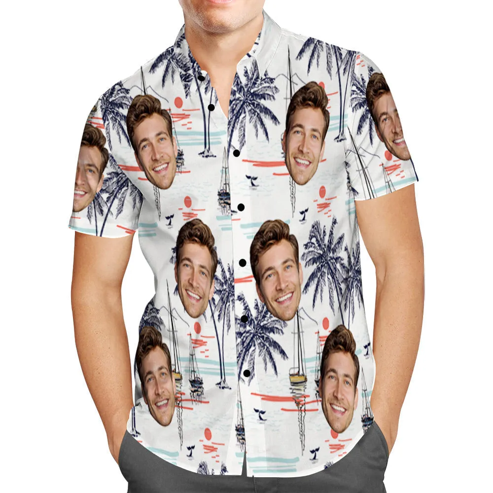 Custom Dog Face Hawaiian Shirt Custom Tropical Shirt Personalized Hawaiian Shirt