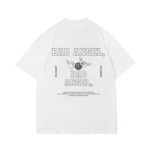 Cute Bad Angel Bowling T-Shirt