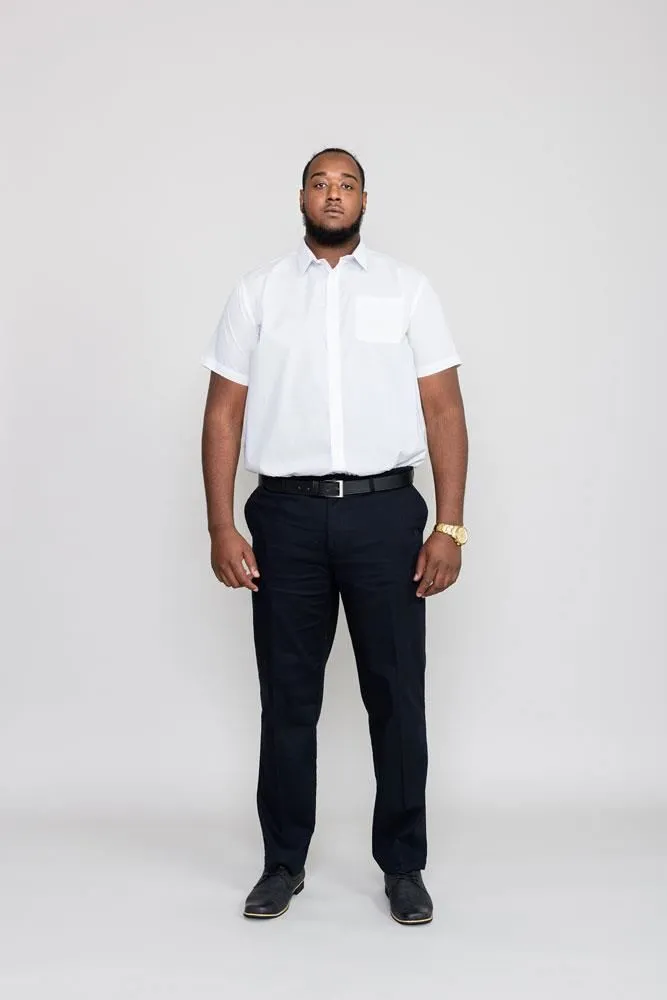 D555 Men's Stretch Chino Trousers With Flexi Waist in Indigo Waist 40" to 60"