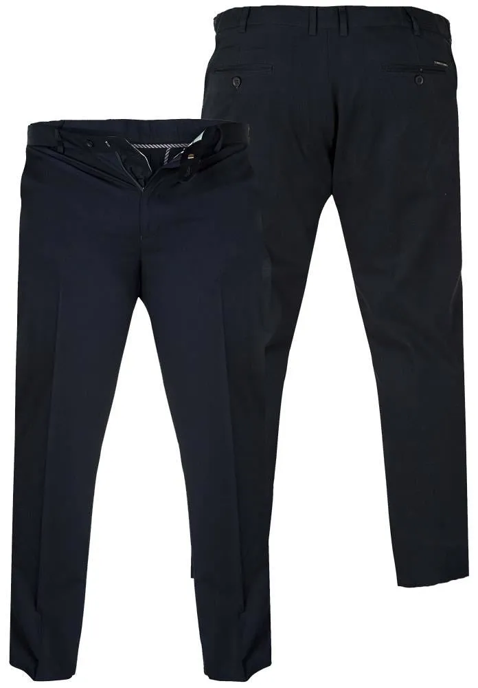 D555 Men's Stretch Chino Trousers With Flexi Waist in Indigo Waist 40" to 60"