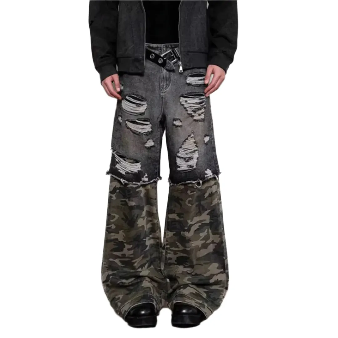 Dark Camouflage Cargo Jeans