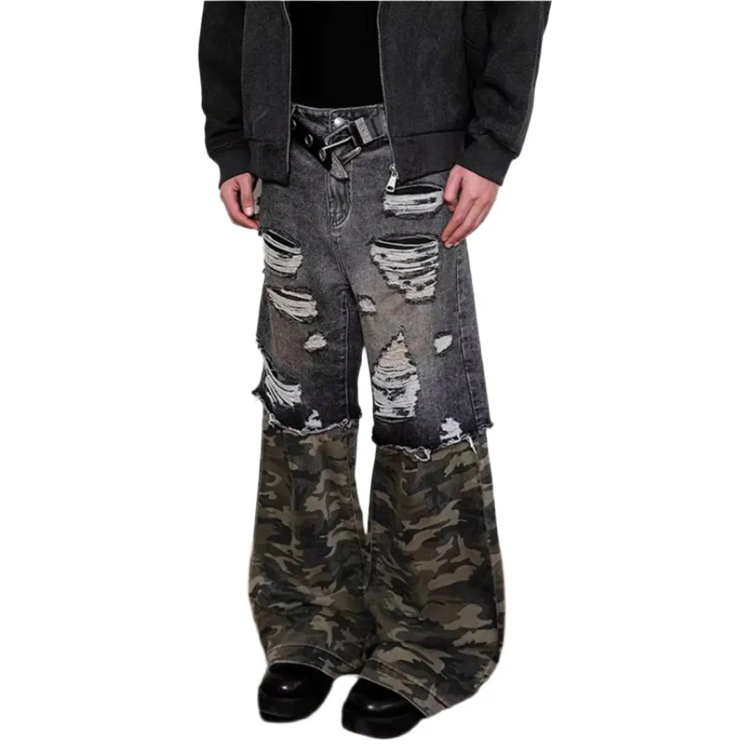 Dark Camouflage Cargo Jeans