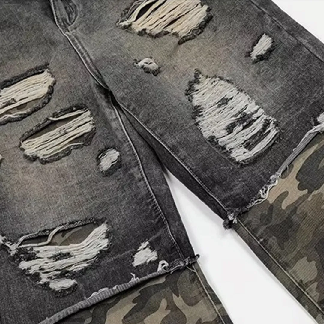Dark Camouflage Cargo Jeans
