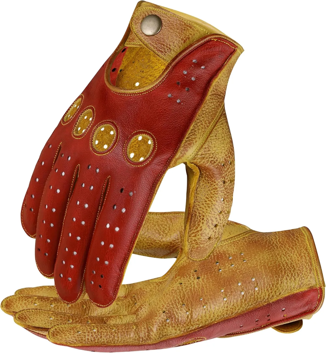 Deerskin Leather Gloves, Pure Leather Gloves, Motorcycle Gloves, Leather Gloves