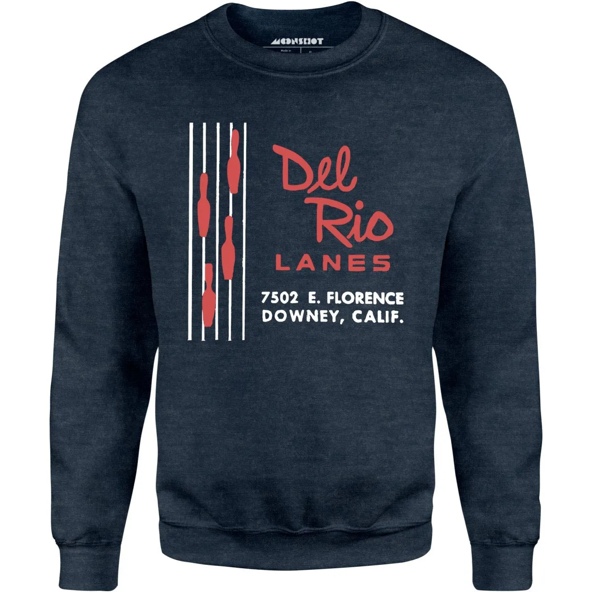 Del Rio Lanes - Downey, CA - Vintage Bowling Alley - Unisex Sweatshirt