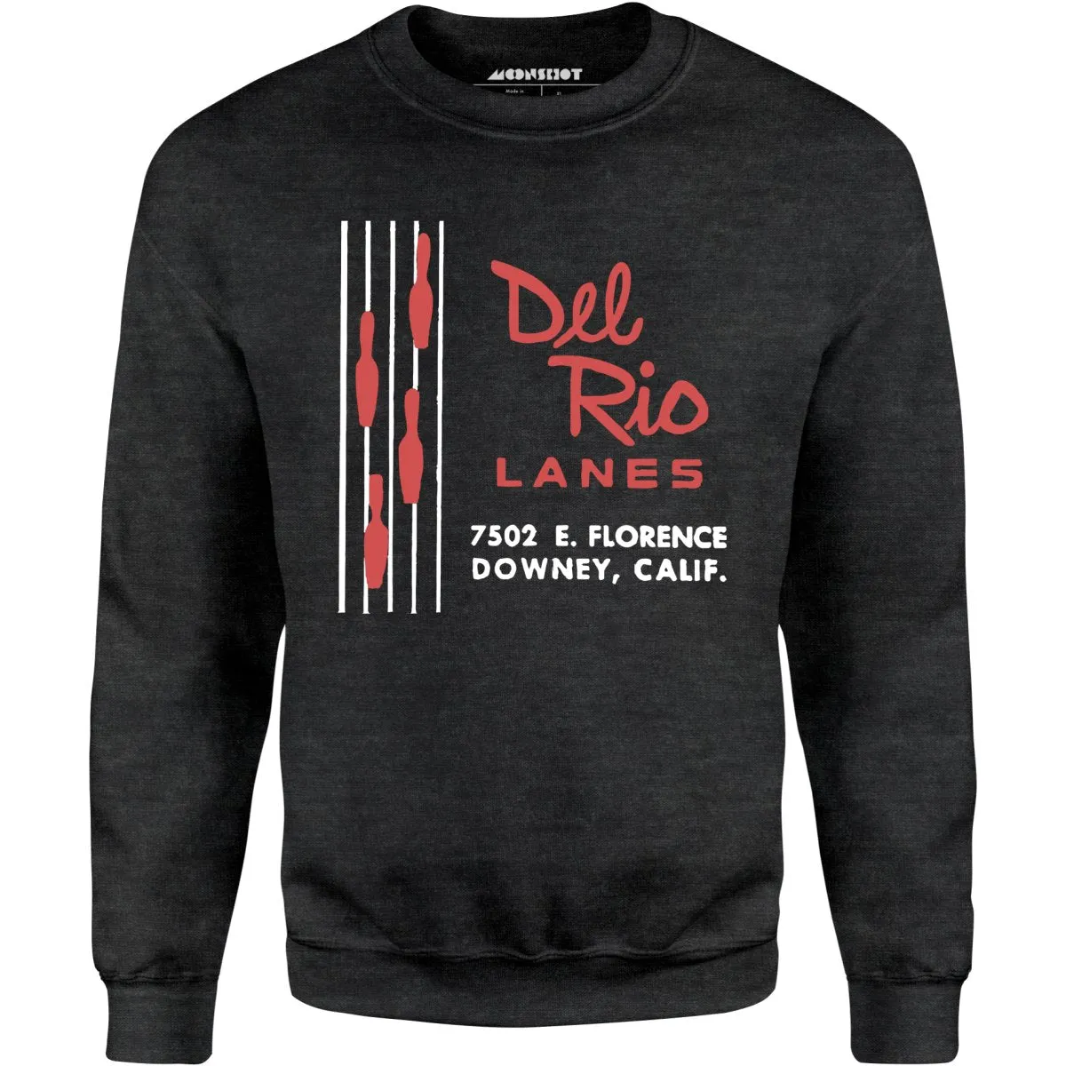 Del Rio Lanes - Downey, CA - Vintage Bowling Alley - Unisex Sweatshirt