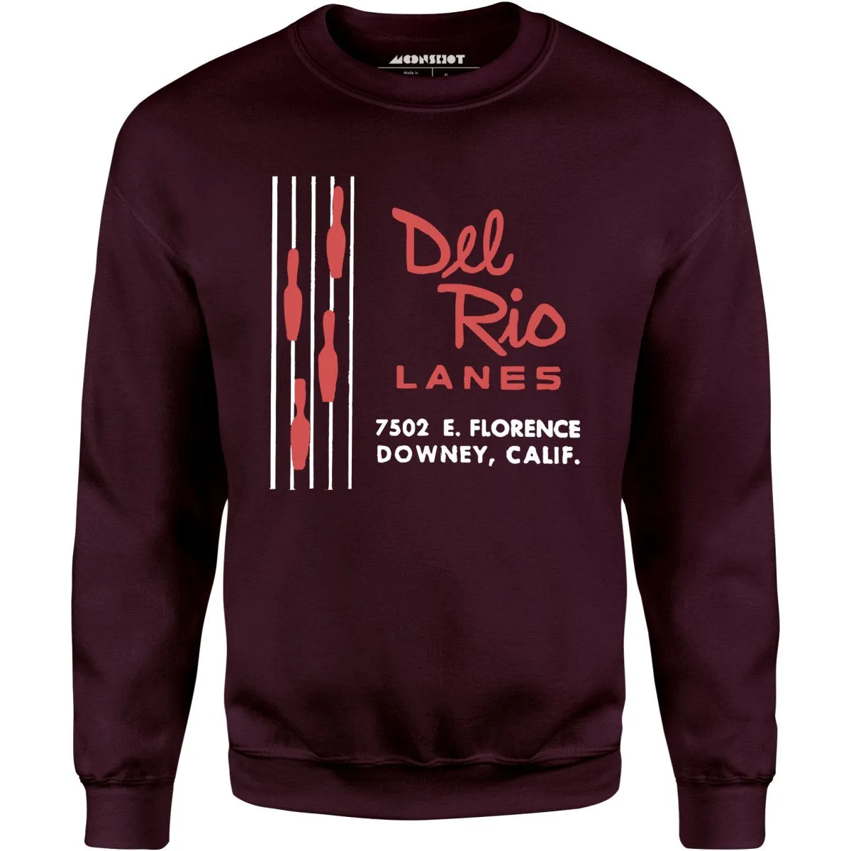 Del Rio Lanes - Downey, CA - Vintage Bowling Alley - Unisex Sweatshirt