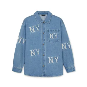 Denim Megagram New York Yankees Denim Shirts