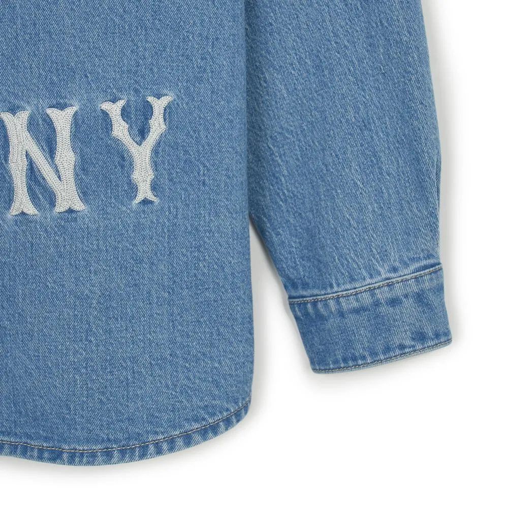 Denim Megagram New York Yankees Denim Shirts