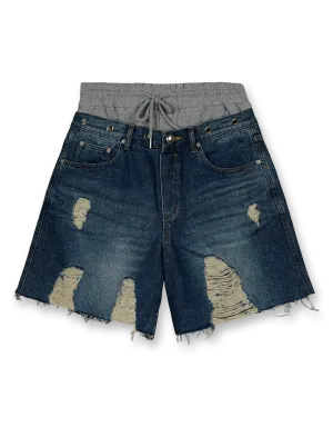 Denny Sweat Waist Damages Shorts
