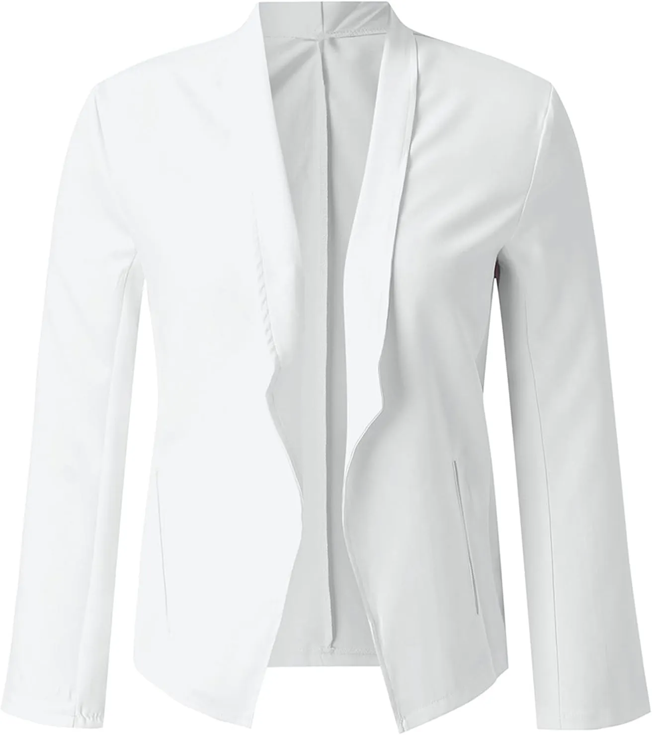 DESKABLY Jacket for Women Silk Satin Fashion Blend Casual Outerwear Solid Color Suit Coat Formal Cardigan Work Blazers