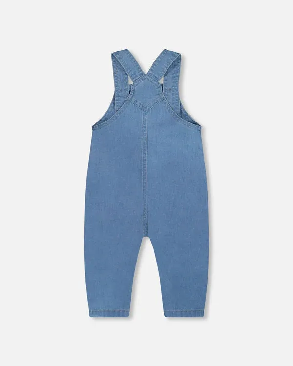 Deux Par Deux Soft Denim Baby Overalls: Sizes 3M to 24M