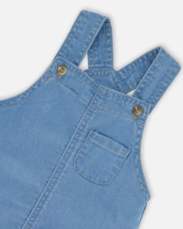 Deux Par Deux Soft Denim Baby Overalls: Sizes 3M to 24M