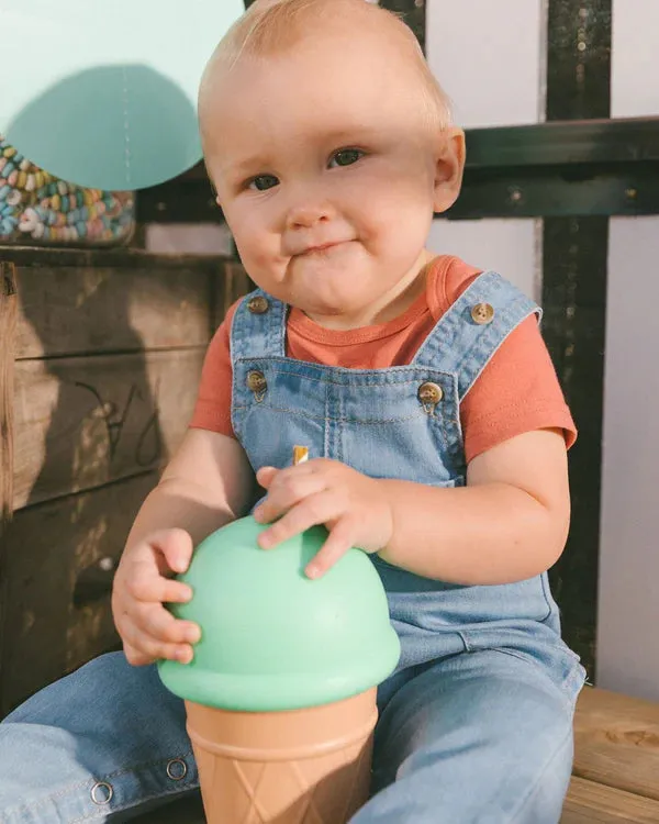 Deux Par Deux Soft Denim Baby Overalls: Sizes 3M to 24M